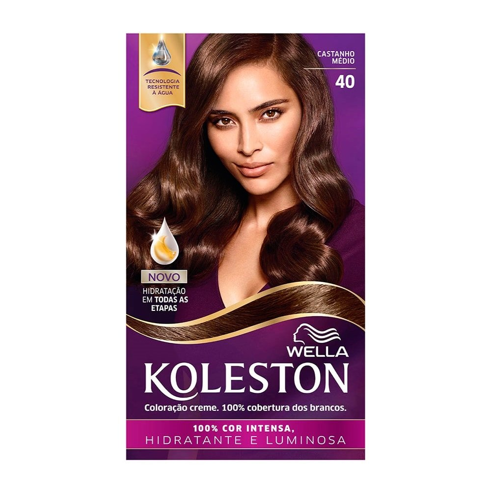 Tintura Koleston 40 Castanho Médio 55g Tintura Koleston 40 Castanho Médio 55g
