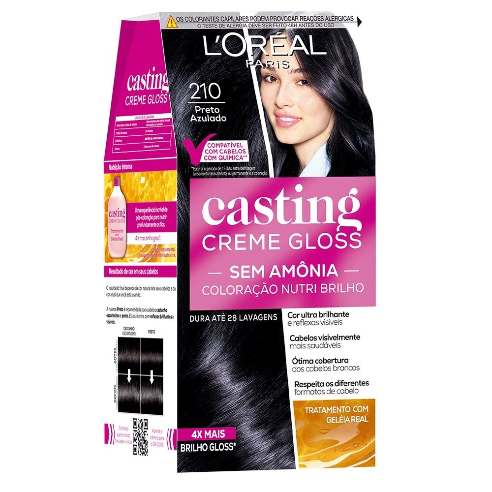 Tintura Casting Creme Gloss 210 Preto Azulado Tintura Casting Creme Gloss 210 Preto Azulado
