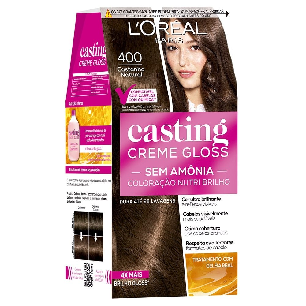 Tintura Casting Creme Gloss 400 Castanho Natural - L'oréal Tintura Casting Creme Gloss 400 Castanho Natural - L'oréal