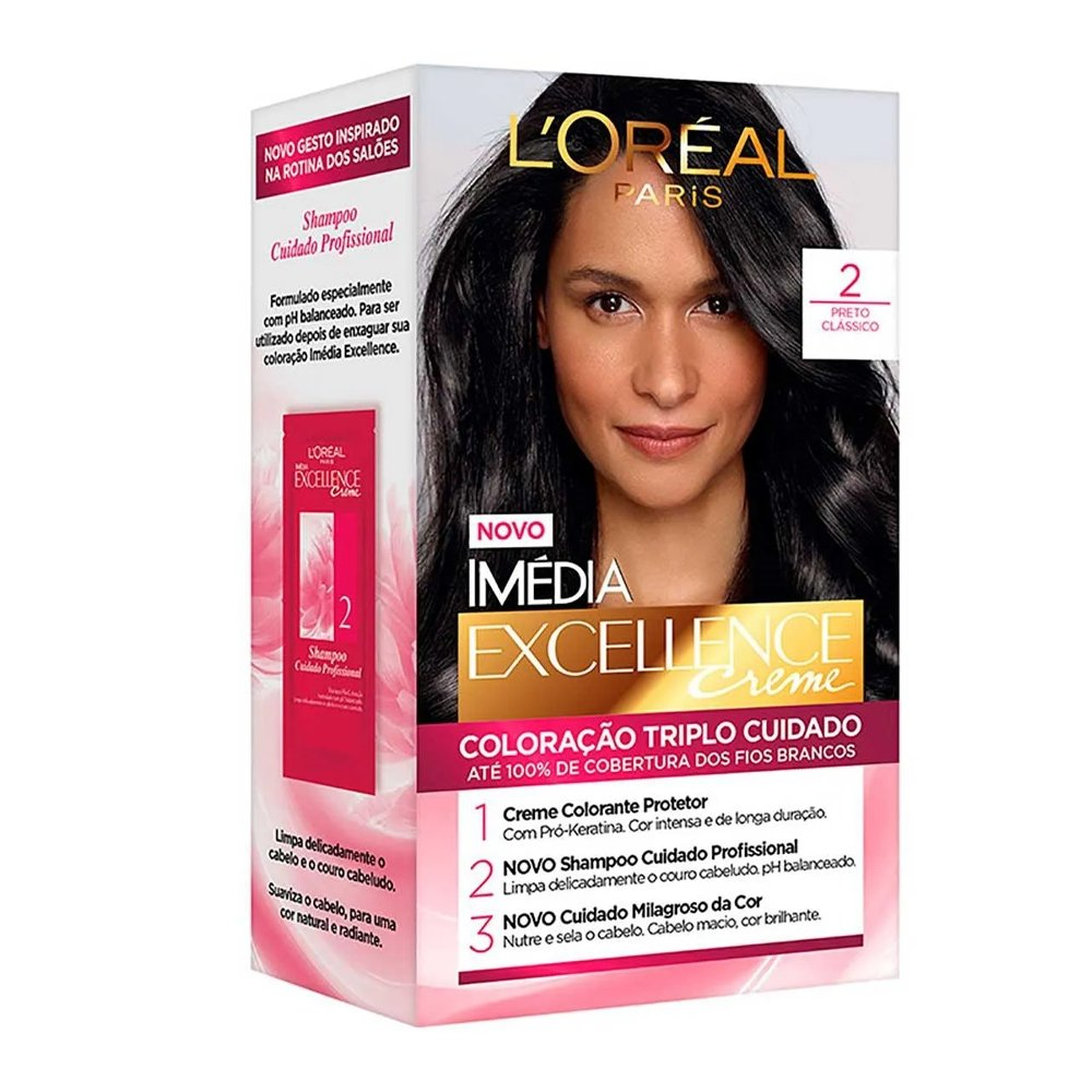 Tintura Imédia Excellence 2 Preto Clássico 47g Tintura Imédia Excellence 2 Preto Clássico 47g
