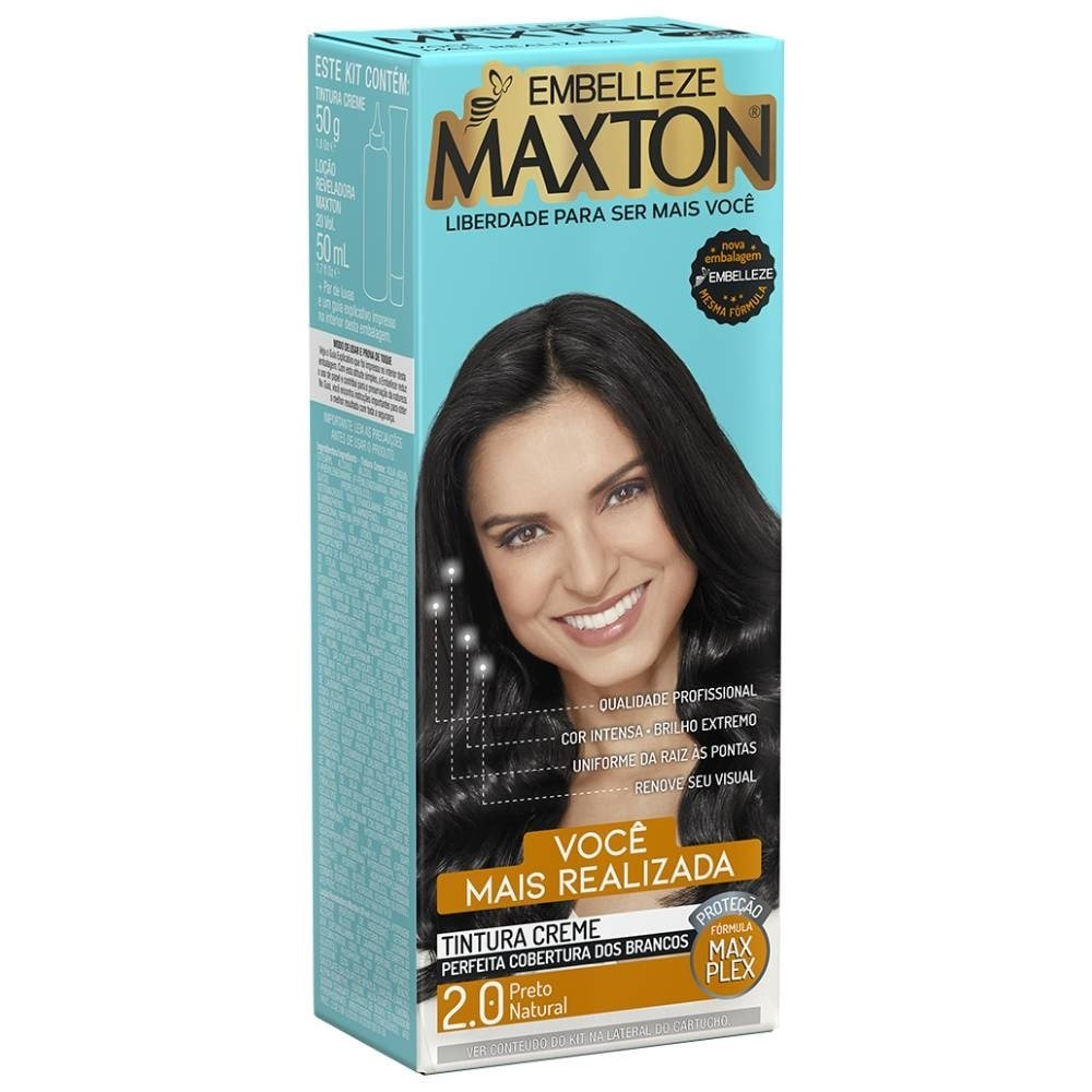 Tintura Maxton Kit Prático 2.0, Preto Natural Tintura Maxton Kit Prático 2.0, Preto Natural
