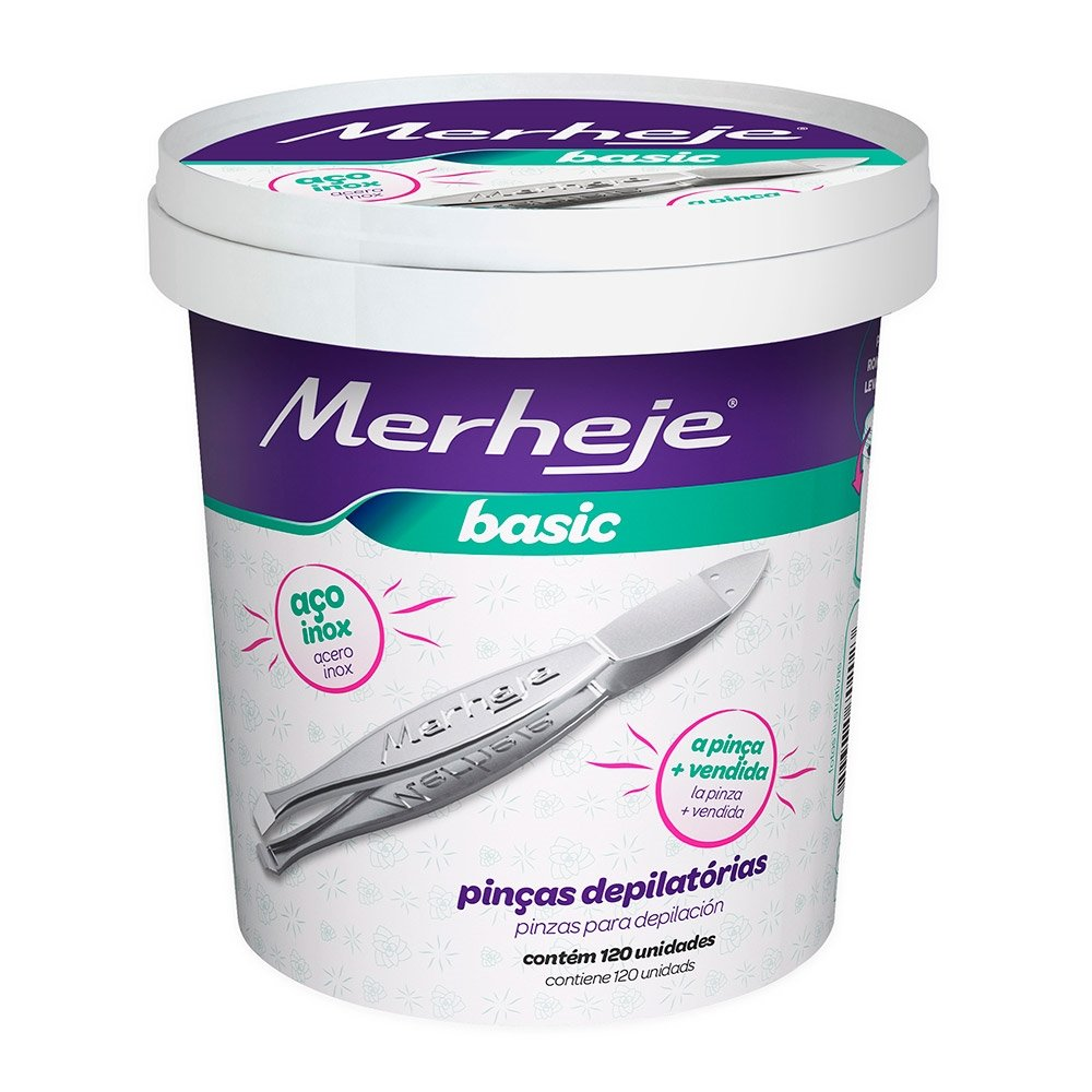 Pinça Merheje Basic Embalagem com 120 Unidades Pinça Merheje Basic Embalagem com 120 Unidades