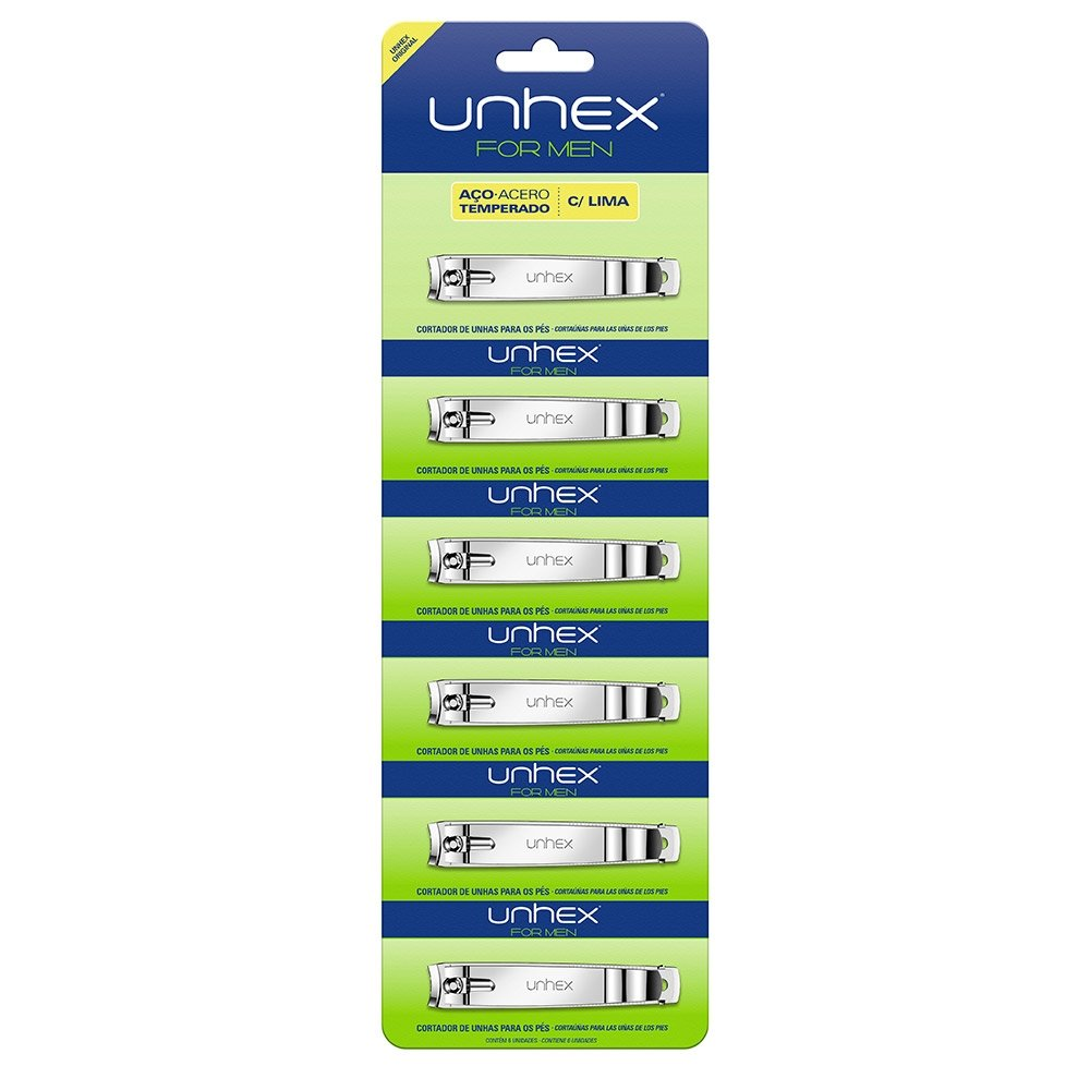 Cortador de Unha Unhex para Pés Embalagem com 6 Unidades Cortador de Unha Unhex para Pés Embalagem com 6 Unidades