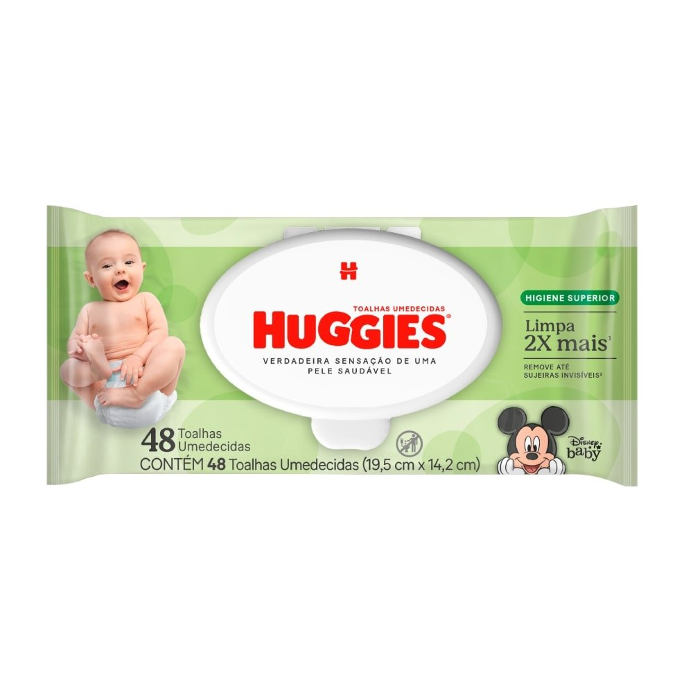 Toalhas Umedecidas Huggies Max Clean - Pacote com 48 Toalhas Toalhas Umedecidas Huggies Max Clean - Pacote com 48 Toalhas
