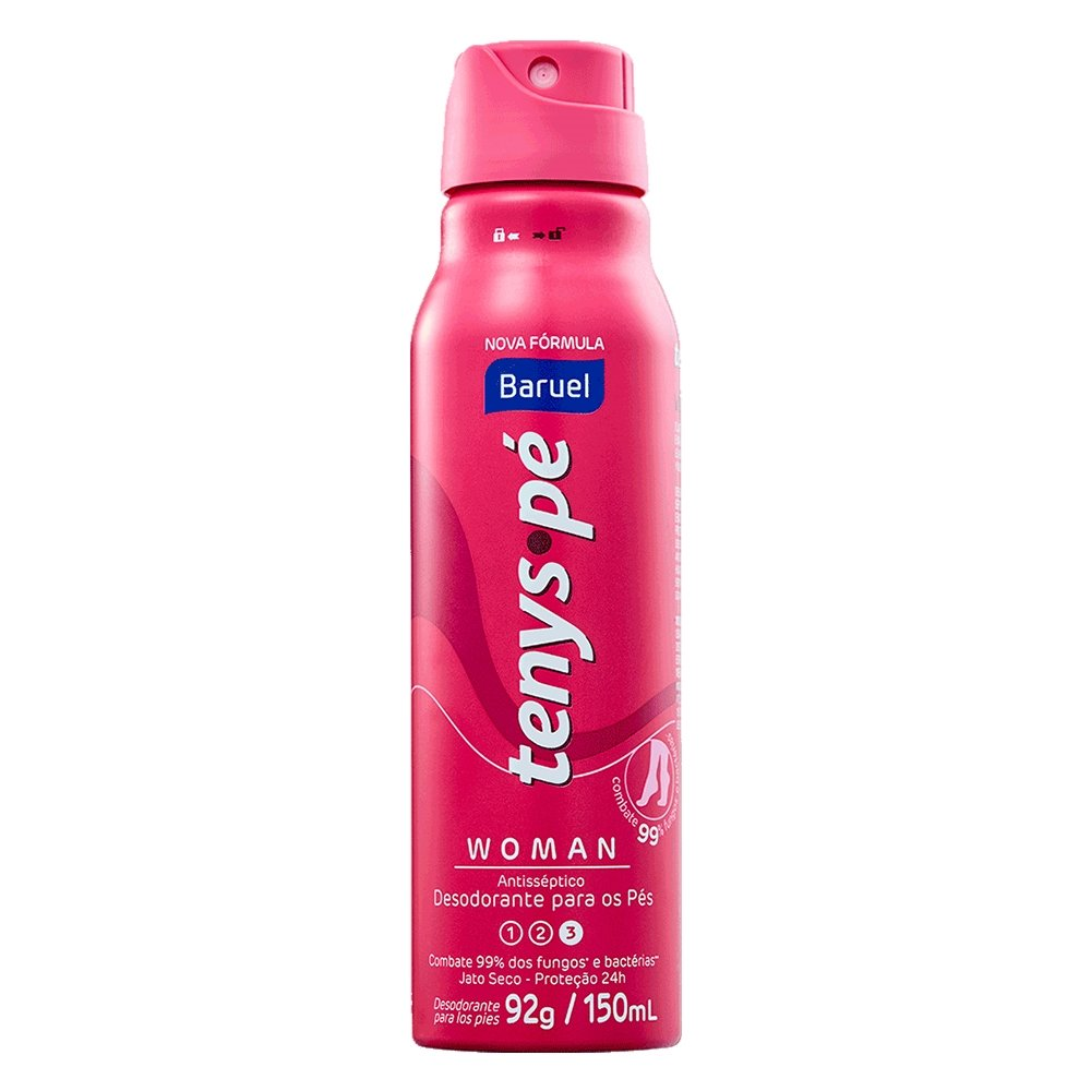 Desodorante para os Pés Tenys Pé Baruel Woman | Jato Seco 92g Desodorante para os Pés Tenys Pé Baruel Woman | Jato Seco 92g