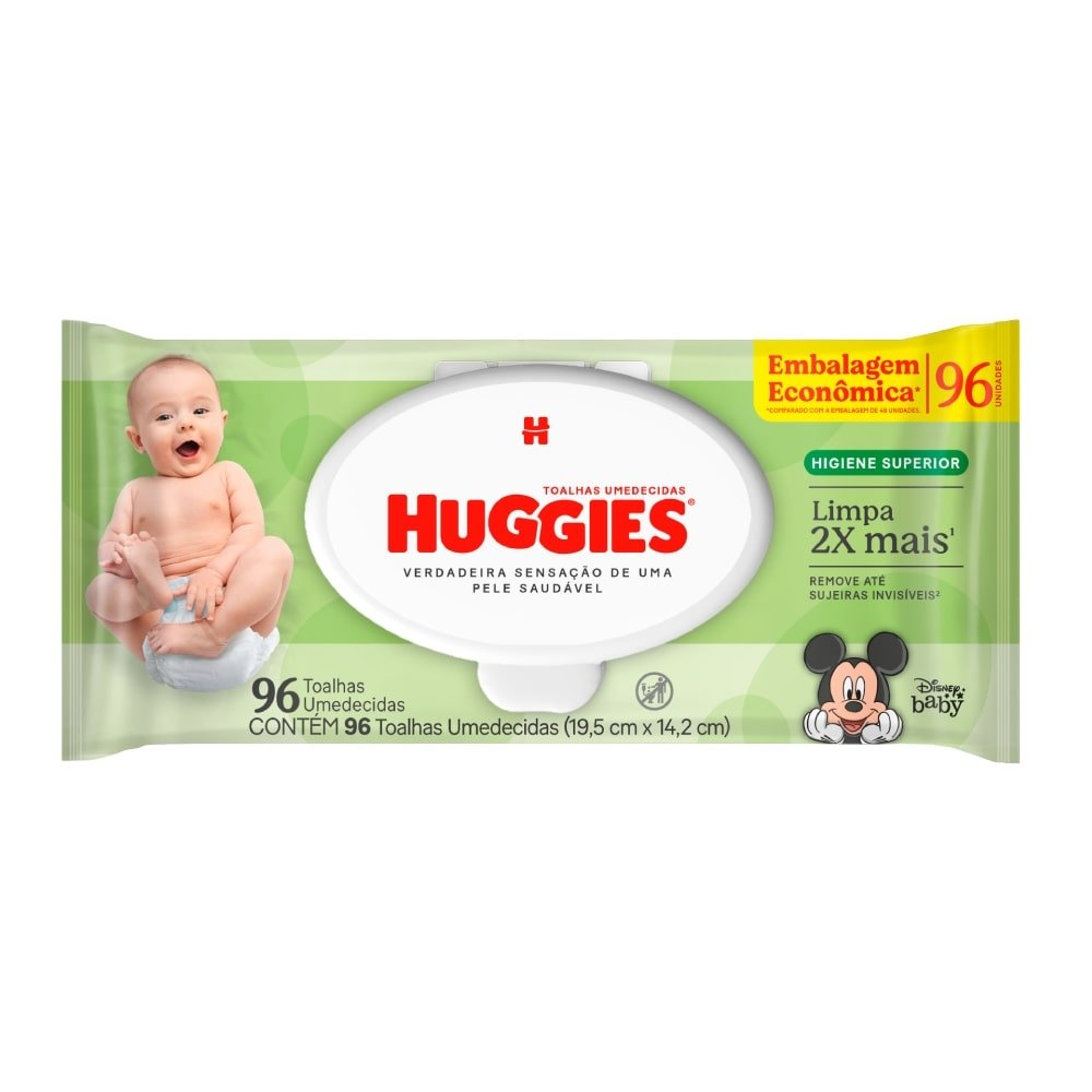 Toalhas Umedecidas Huggies Max Clean - Pacote com 96 Toalhas Toalhas Umedecidas Huggies Max Clean - Pacote com 96 Toalhas