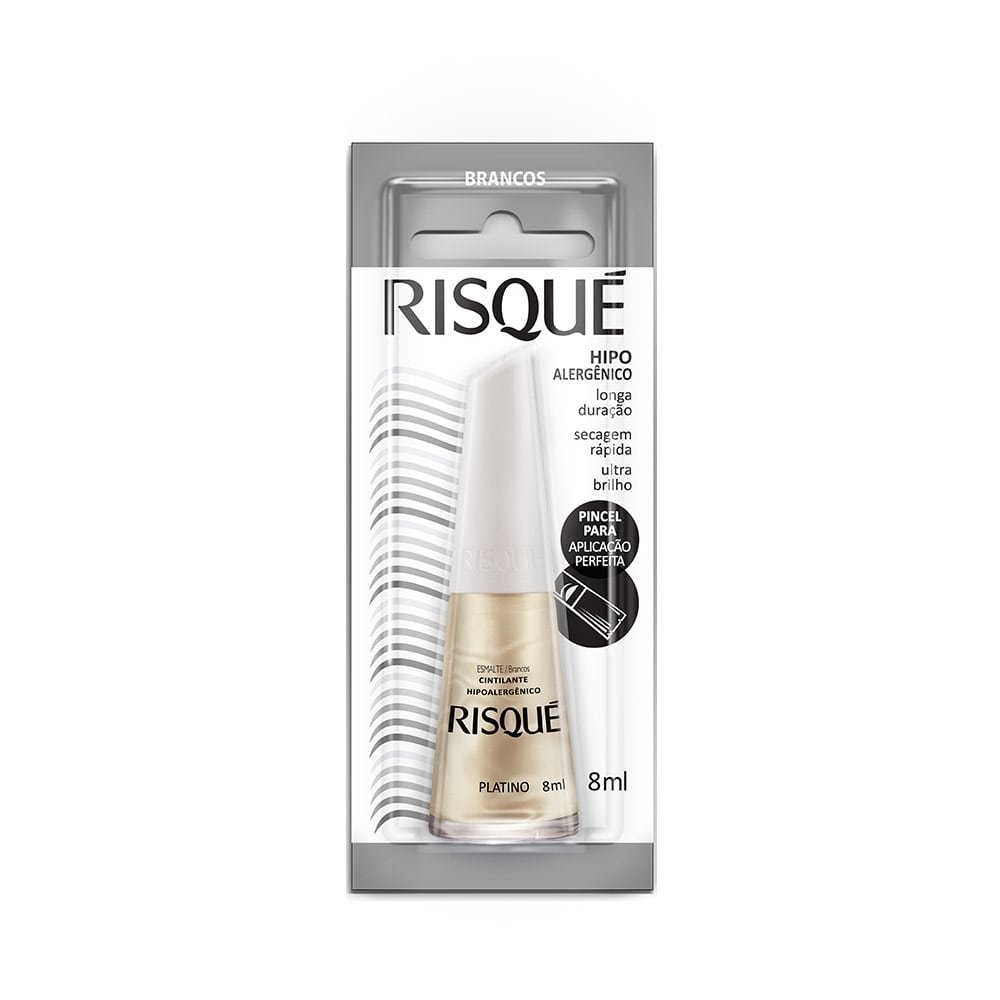Esmalte Risqué Cintilante Platino Blister 8ml Esmalte Risqué Cintilante Platino Blister 8ml