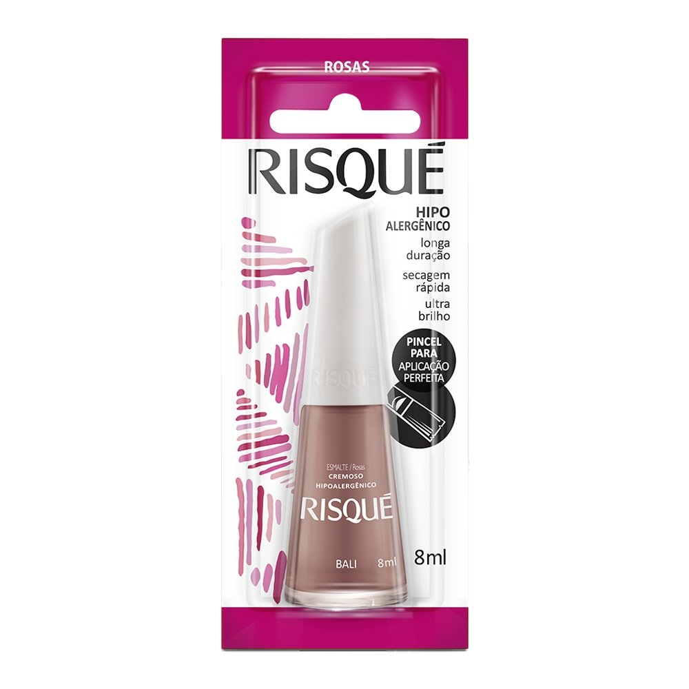 Esmalte Risqué Rosas Cremoso Bali Blister 8ml Esmalte Risqué Rosas Cremoso Bali Blister 8ml