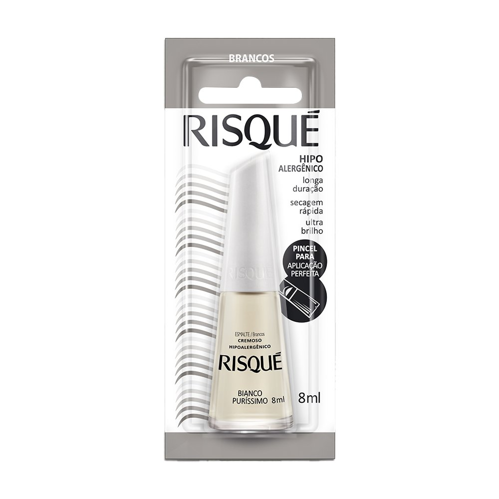 Esmalte Risqué Cremoso Bianco Puro Blister 8ml Esmalte Risqué Cremoso Bianco Puro Blister 8ml