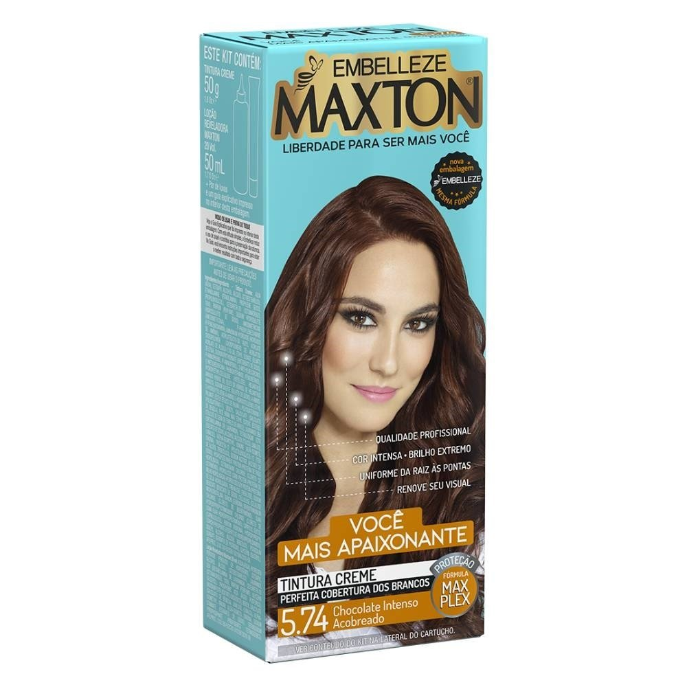 Tintura Maxton 5.74 Chocolate Intenso Acobreado Tintura Maxton 5.74 Chocolate Intenso Acobreado