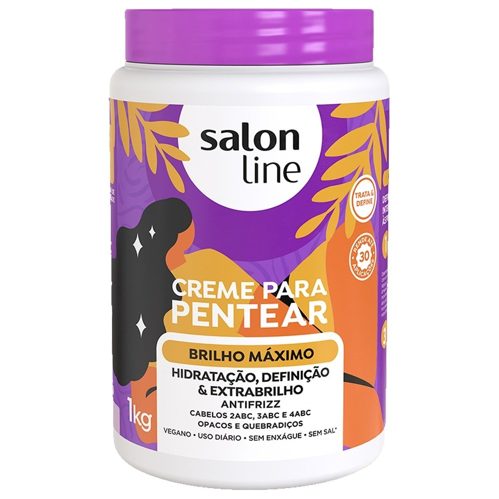 Creme para Pentear Salon Line Redutor de Volume Brilho Máximo 1Kg Creme para Pentear Salon Line Redutor de Volume Brilho Máximo 1Kg