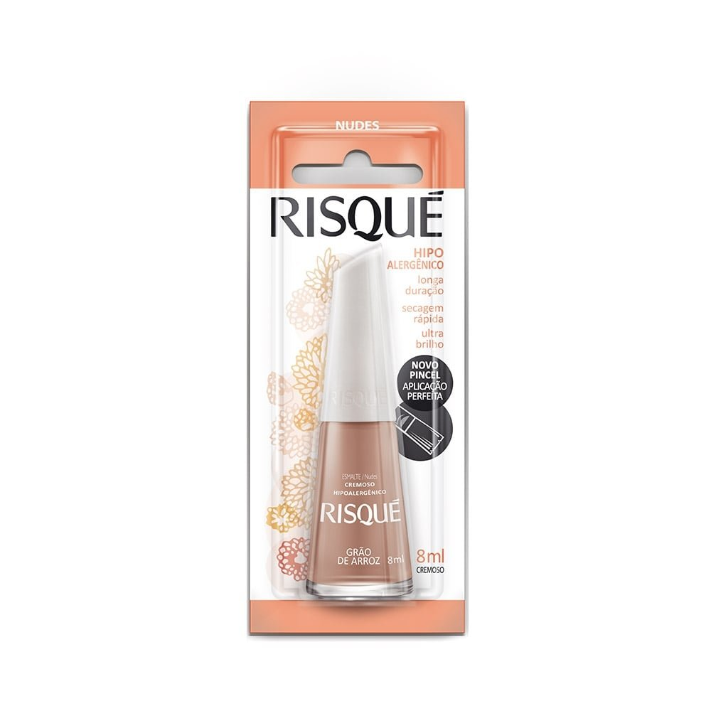 Esmalte Cremoso Grão de Arroz Blister 8ml - Risqué Esmalte Cremoso Grão de Arroz Blister 8ml - Risqué