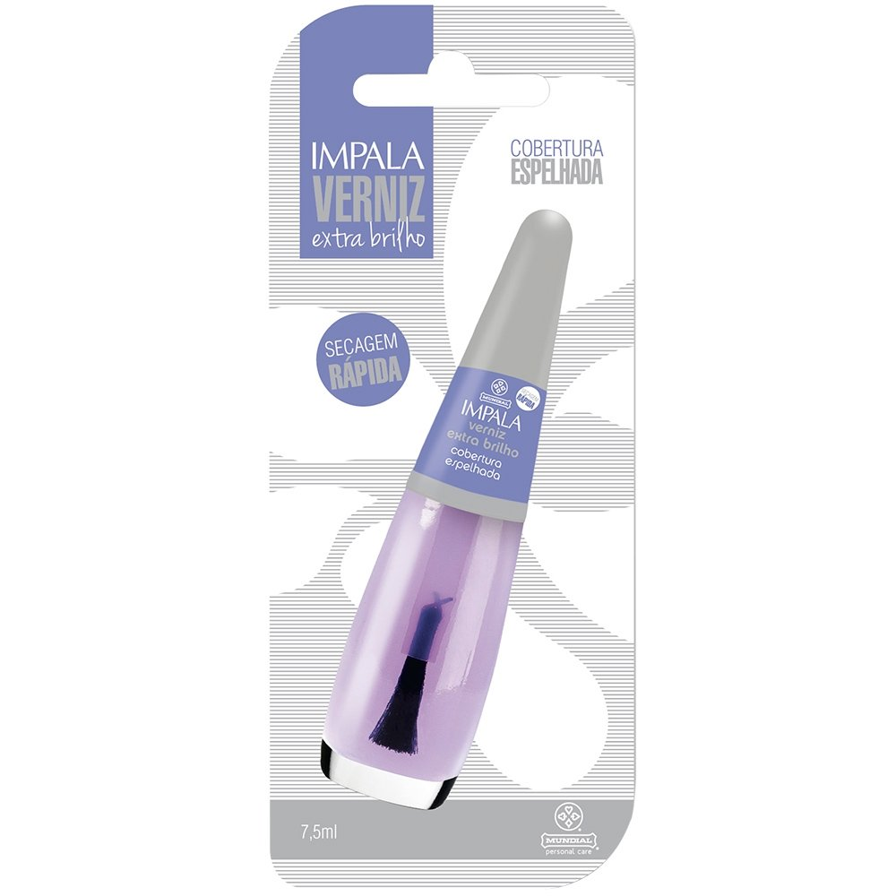 Esmalte Impala Verniz Extra Brilho, 7,5ml Esmalte Impala Verniz Extra Brilho, 7,5ml