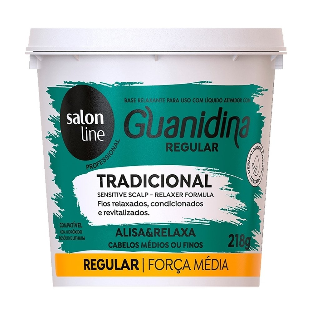 Alisante em Creme Salon Line Guanidina Regular Tradicional 218g Alisante em Creme Salon Line Guanidina Regular Tradicional 218g