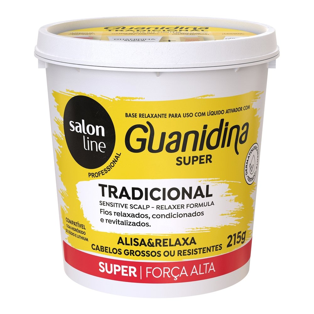 Alisante em Creme Salon Line Guanidina Super Tradicional 215g Alisante em Creme Salon Line Guanidina Super Tradicional 215g