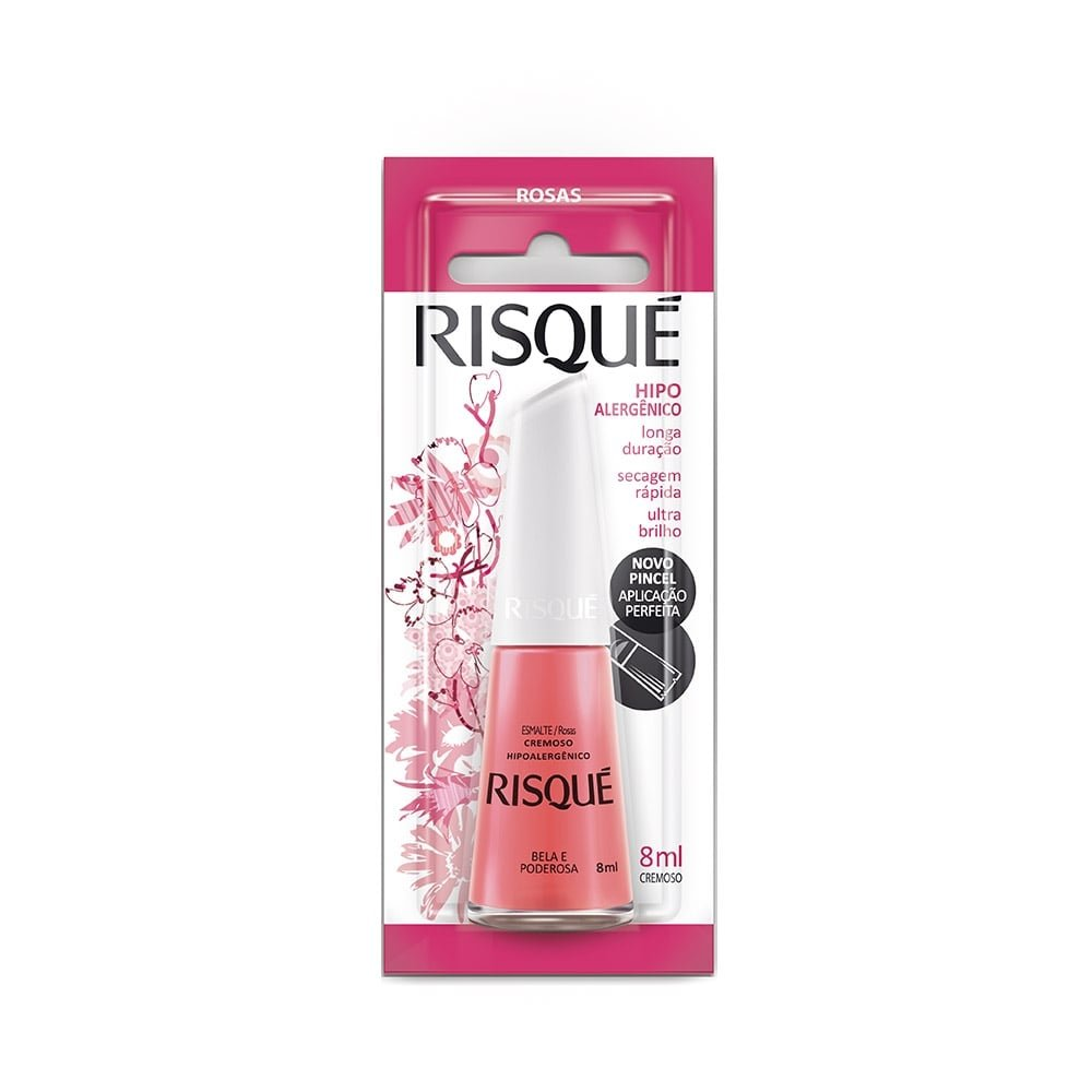 Esmalte Risqué Cremoso Bela e Poderosa Blister 8ml Esmalte Risqué Cremoso Bela e Poderosa Blister 8ml