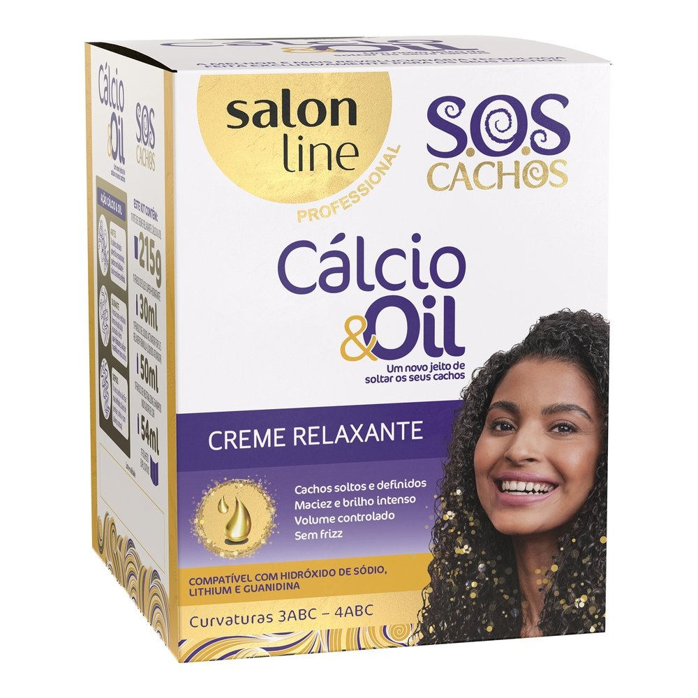 Alisante em Creme Guanidina Calcio & Oil 349g - Salon Line Alisante em Creme Guanidina Calcio & Oil 349g - Salon Line