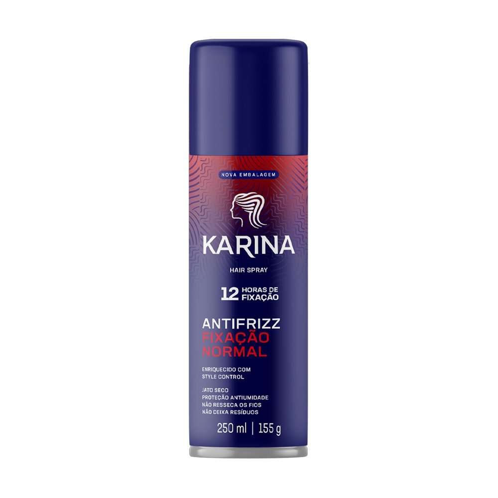 Hair Spray Karina Fixação Normal, 250ml Hair Spray Karina Fixação Normal, 250ml