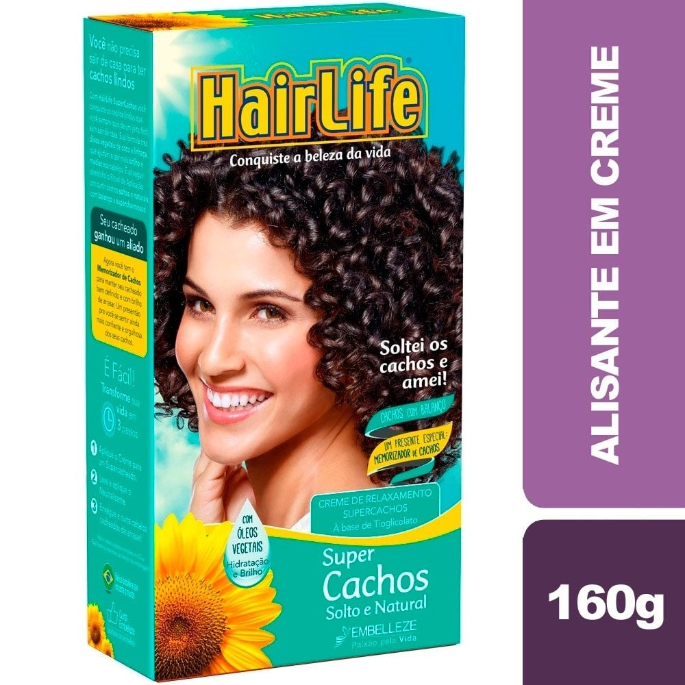 Alisante em Creme HairLife Super Cachos 160g Alisante em Creme HairLife Super Cachos 160g