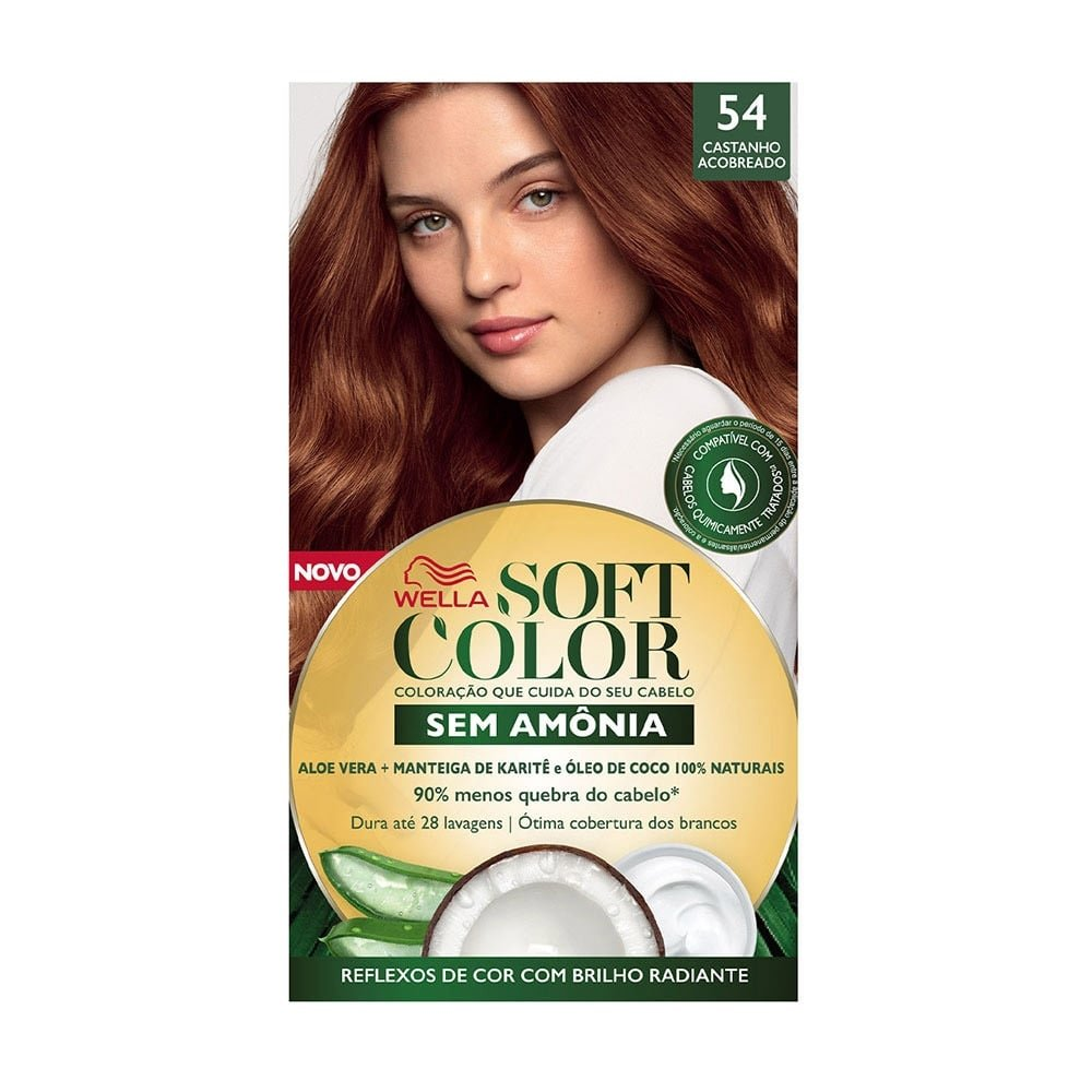 Tintura Soft Color 54 Castanho Acobreado 35g Tintura Soft Color 54 Castanho Acobreado 35g