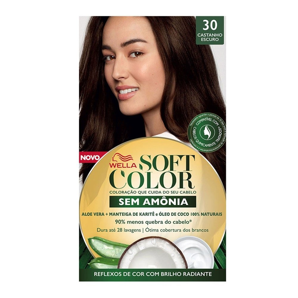 Tintura Soft Color 30 Castanho Escuro 35g Tintura Soft Color 30 Castanho Escuro 35g