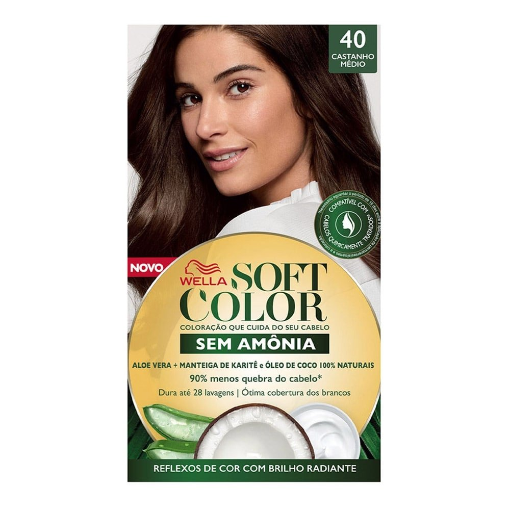 Tintura Soft Color 40 Castanho Médio 35g Tintura Soft Color 40 Castanho Médio 35g