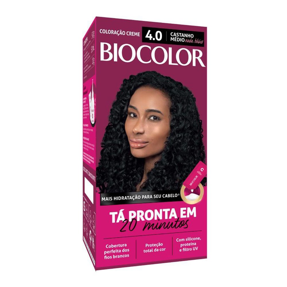 Tinta de Cabelo Biocolor Creme Mini Kit 4.0 Castanho Malicia Tinta de Cabelo Biocolor Creme Mini Kit 4.0 Castanho Malicia