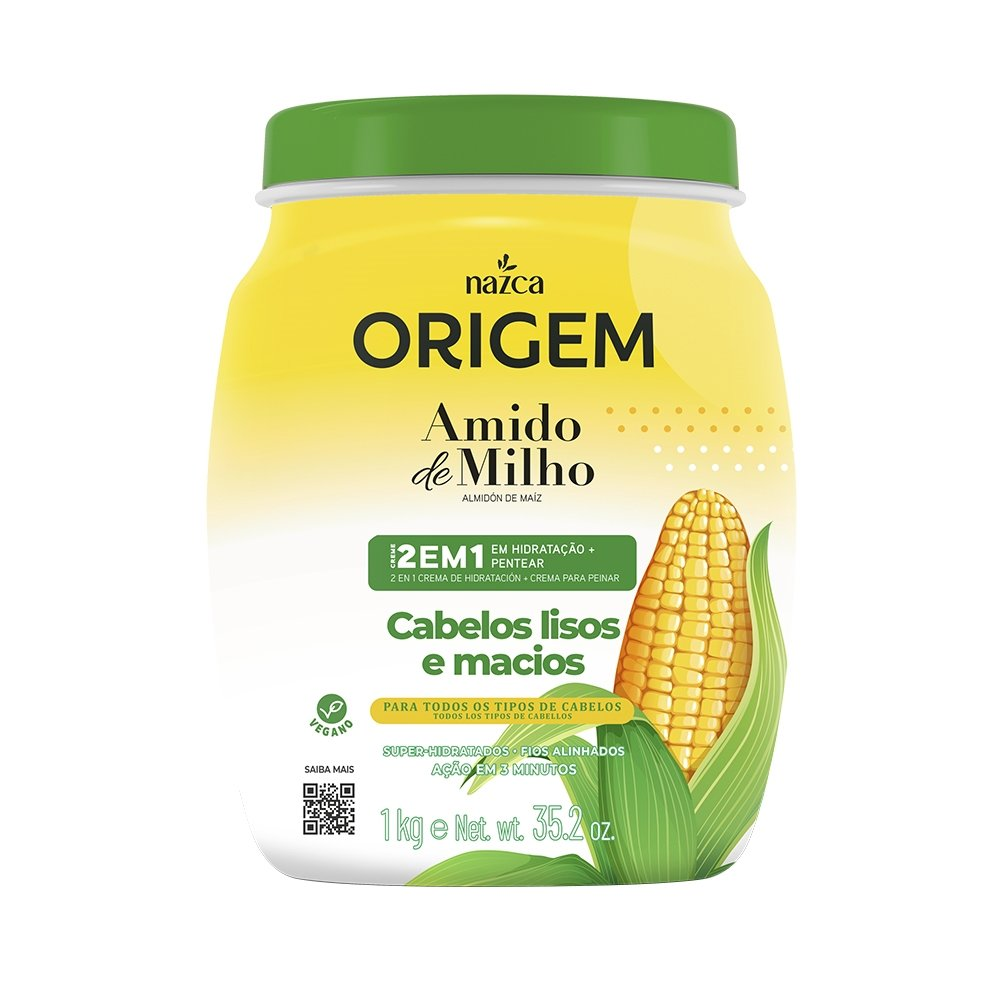 Creme Condicionador Origem Leite de Coco + Amido de Milho Vegano 1Kg Creme Condicionador Origem Leite de Coco + Amido de Milho Vegano 1Kg