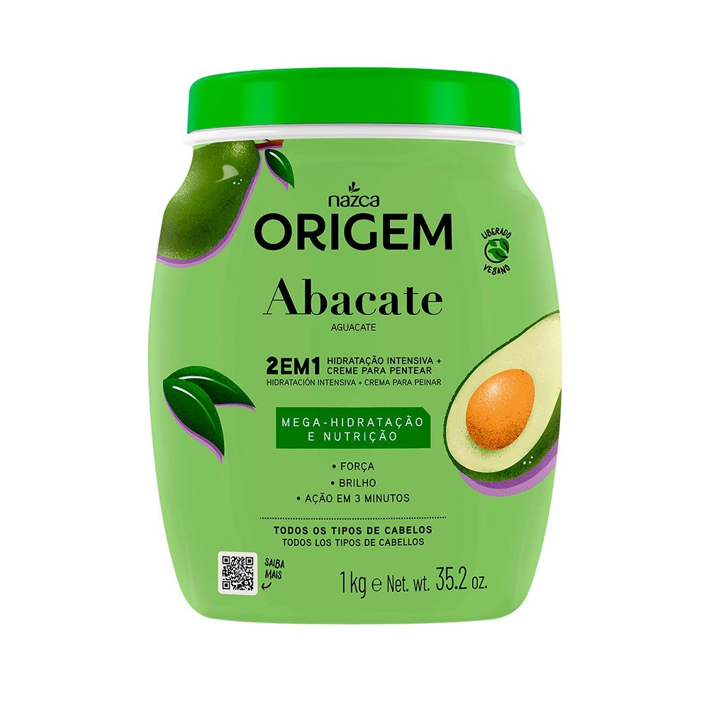 Creme de Tratamento Origem Abacate, 2 em 1, 1Kg Creme de Tratamento Origem Abacate, 2 em 1, 1Kg