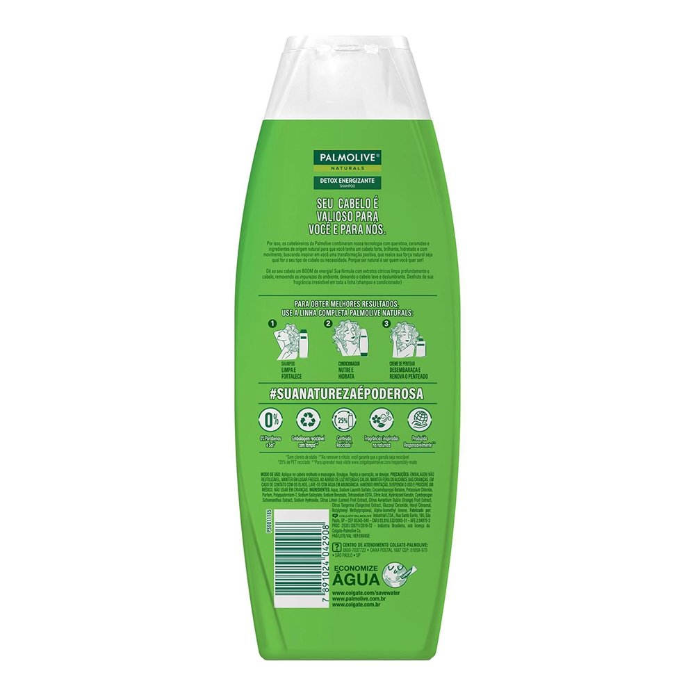 Shampoo Palmolive Naturals Detox Energizante 350ml Shampoo Palmolive Naturals Detox Energizante 350ml