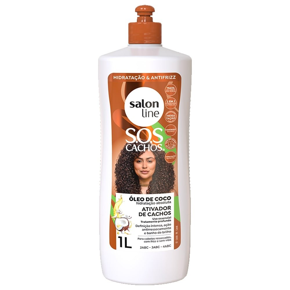 Creme Ativador De Cachos Salon Line SOS Coco Tratamento Profundo 1 Litro Creme Ativador De Cachos Salon Line SOS Coco Tratamento Profundo 1 Litro