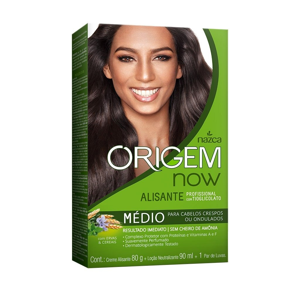 Alisante em Creme Origem Now Ervas e Cereais Médio Alisante em Creme Origem Now Ervas e Cereais Médio