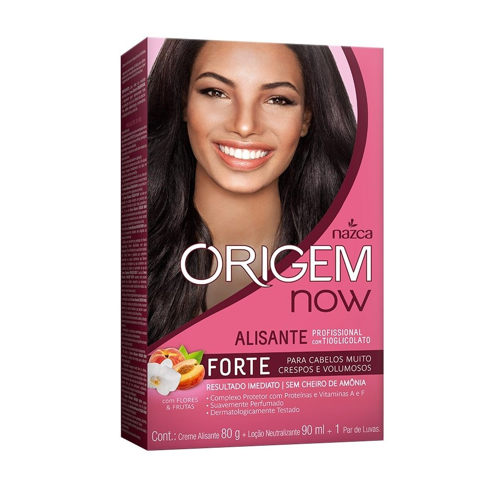 Alisante em Creme Origem Now Flores e Frutas Forte Alisante em Creme Origem Now Flores e Frutas Forte