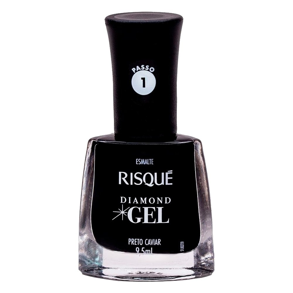 Esmalte Risqué Cremoso Diamond Gel Preto Caviar Avulso 9,5ml Esmalte Risqué Cremoso Diamond Gel Preto Caviar Avulso 9,5ml