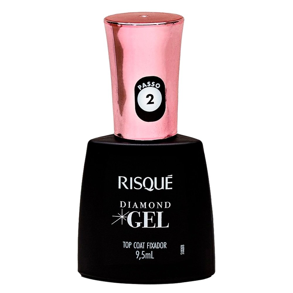 Esmalte Risqué Diamond Gel Top Coat Fixador Avulso 9,5ml Esmalte Risqué Diamond Gel Top Coat Fixador Avulso 9,5ml