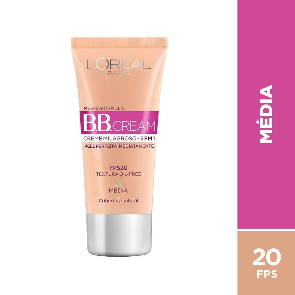 Creme Facial BB Cream Loreal Médio 30ml Creme Facial BB Cream Loreal Médio 30ml
