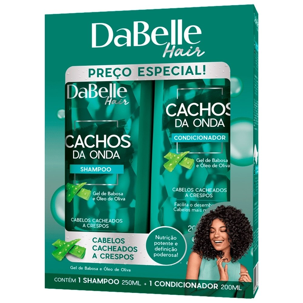 Shampoo 250ml + Condicionador Dabelle Cachos da Onda 175ml Shampoo 250ml + Condicionador Dabelle Cachos da Onda 175ml