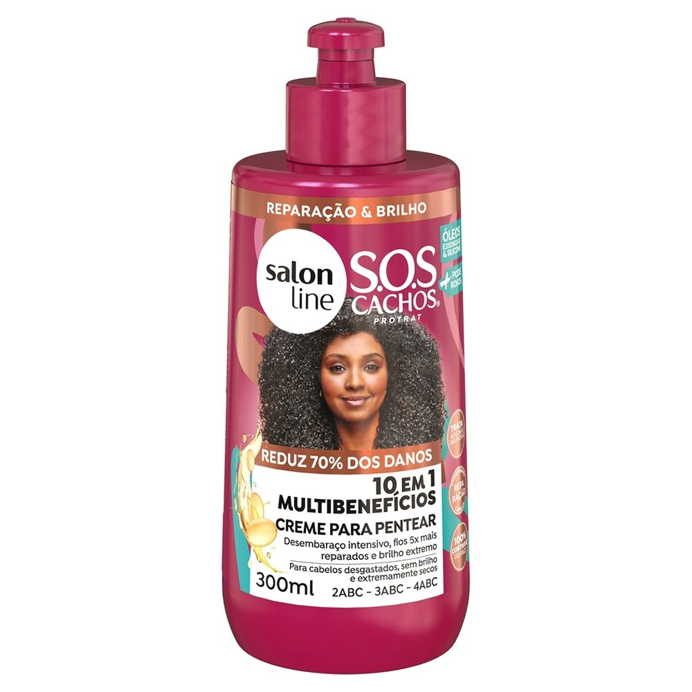 Creme para Pentear Salon Line SOS + Poderosos Cacheados e Crespos 300ml Creme para Pentear Salon Line SOS + Poderosos Cacheados e Crespos 300ml