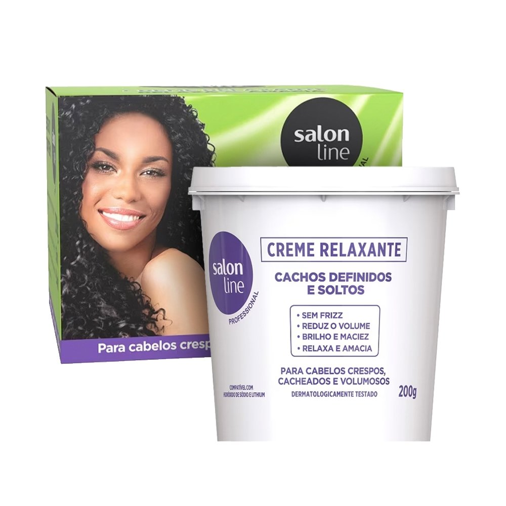 Alisante/Relaxante em Creme Salon Line Cachos Definidos e Soltos Coco/Avelã 200g Alisante/Relaxante em Creme Salon Line Cachos Definidos e Soltos Coco/Avelã 200g