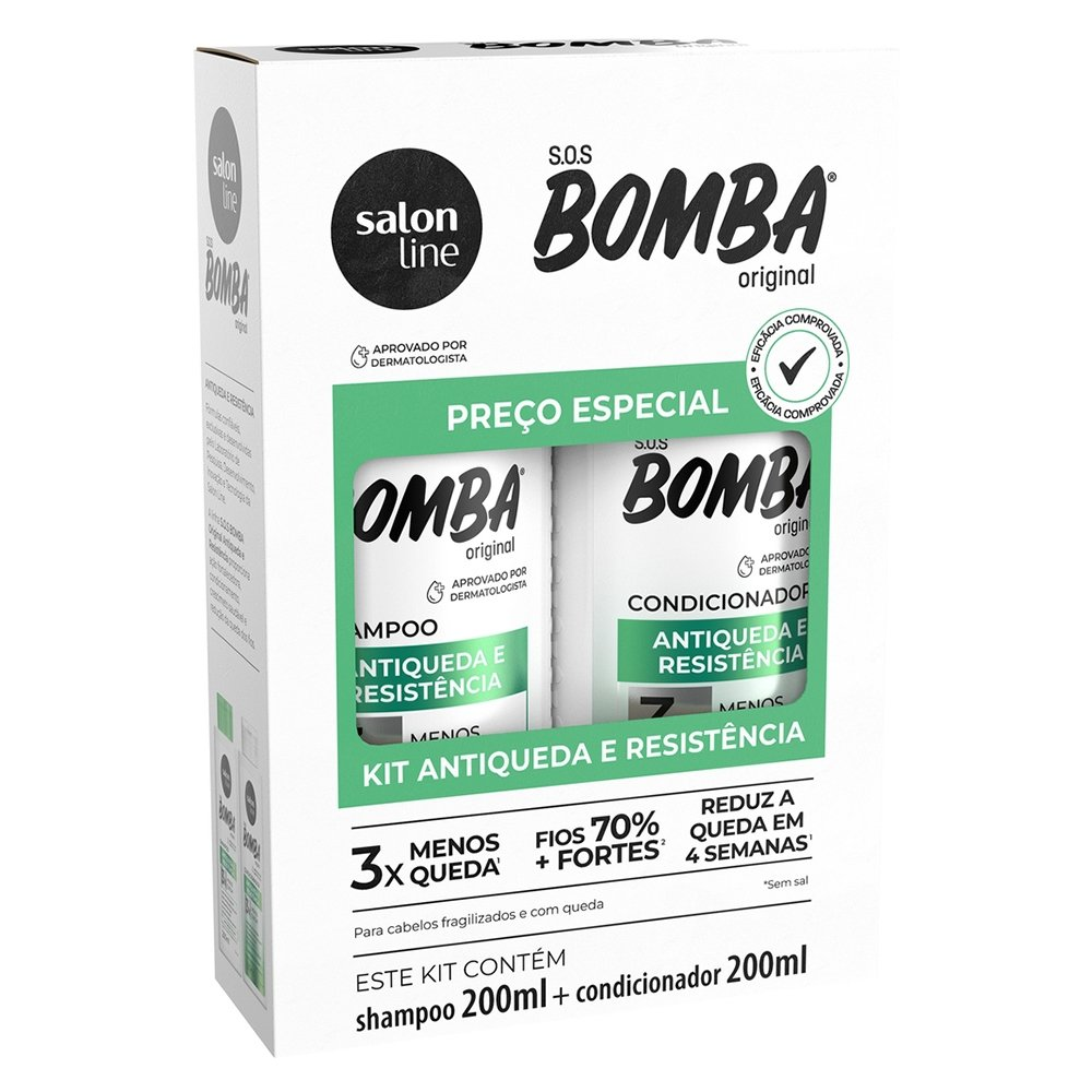 Shampoo + Condicionador Salon Line Bomba Antiqueda 200ml Shampoo + Condicionador Salon Line Bomba Antiqueda 200ml