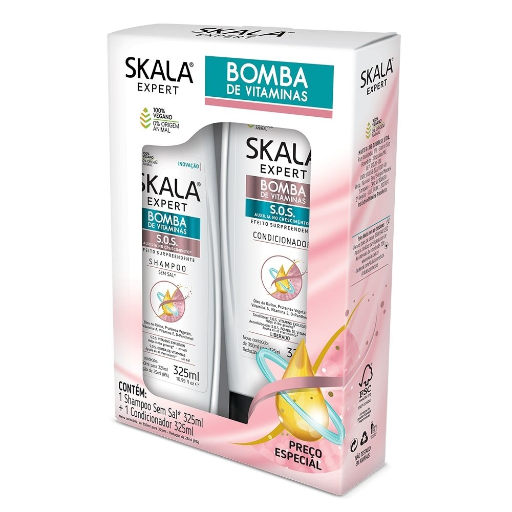 Shampoo + Condicionador Skala Bomba Vitaminas 325ml Shampoo + Condicionador Skala Bomba Vitaminas 325ml