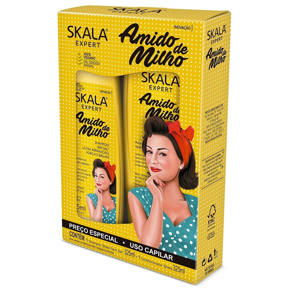 Shampoo + Condicionador Skala Amido de Milho 325ml Shampoo + Condicionador Skala Amido de Milho 325ml