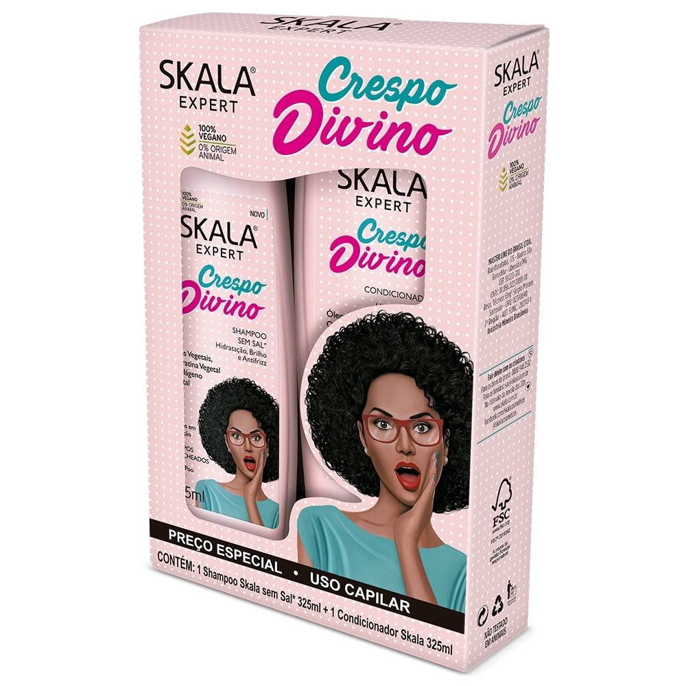 Shampoo + Condicionador Skala Crespo Divino 325ml Shampoo + Condicionador Skala Crespo Divino 325ml