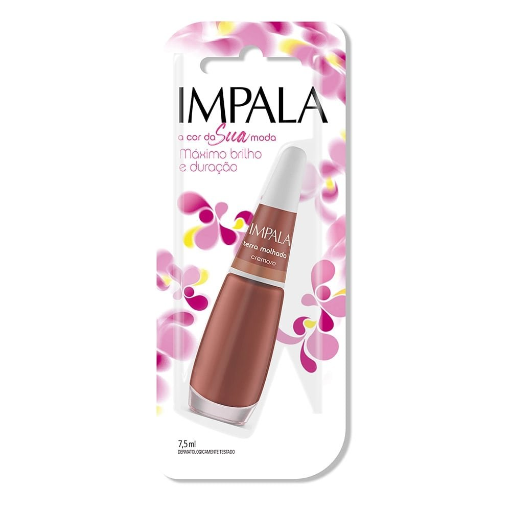 Esmalte Impala Cremoso, Terra Molhada, Blister, 7,5ml Esmalte Impala Cremoso, Terra Molhada, Blister, 7,5ml