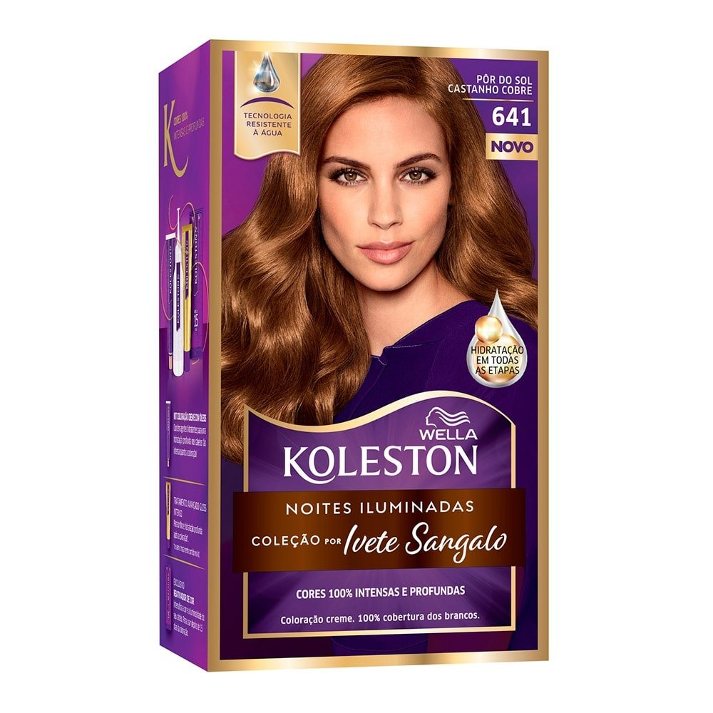 Tintura Koleston 641 Castanho Cobre, Noites Iluminadas, 55g Tintura Koleston 641 Castanho Cobre, Noites Iluminadas, 55g