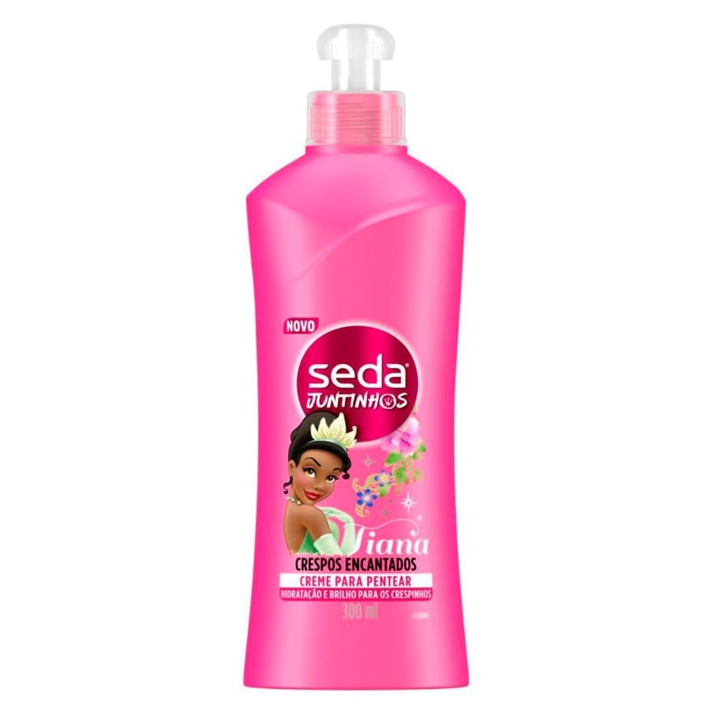 Creme para Pentear Seda Infantil Juntinhos Tiana Crespos Encantados 300ml Creme para Pentear Seda Infantil Juntinhos Tiana Crespos Encantados 300ml