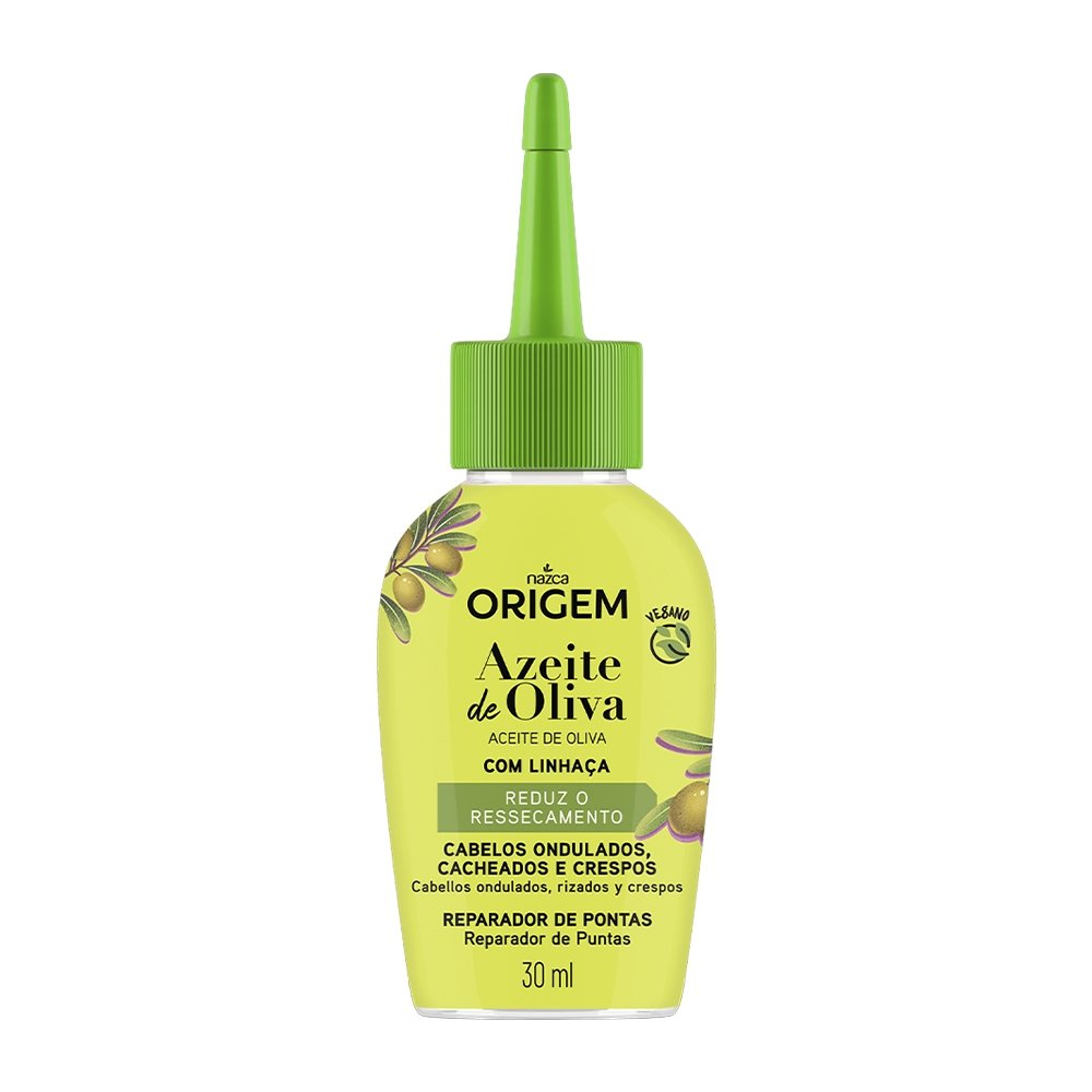 Reparador de Pontas Origem Azeite de Oliva 30ml - Embalagem com 12 Unidades Reparador de Pontas Origem Azeite de Oliva 30ml - Embalagem com 12 Unidades
