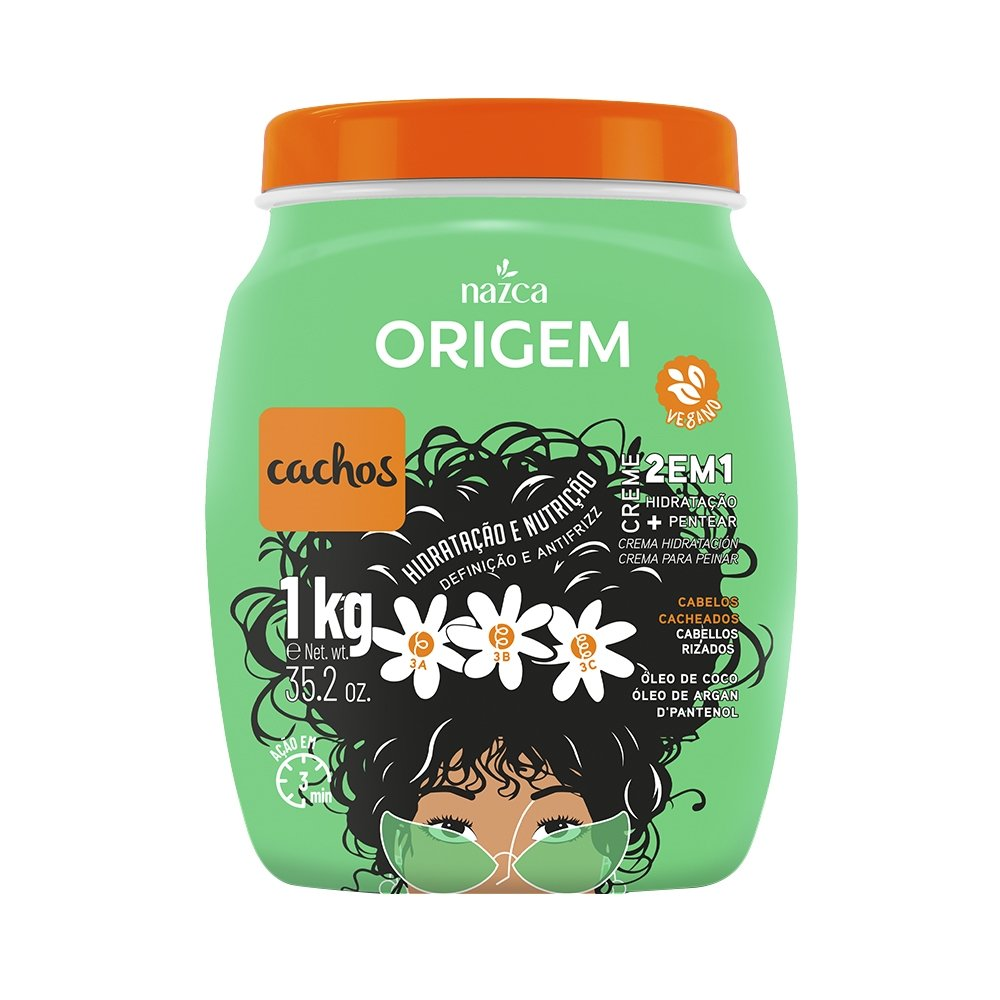 Creme de Tratamento Origem 2 em 1 Cachos Potão 1Kg Creme de Tratamento Origem 2 em 1 Cachos Potão 1Kg
