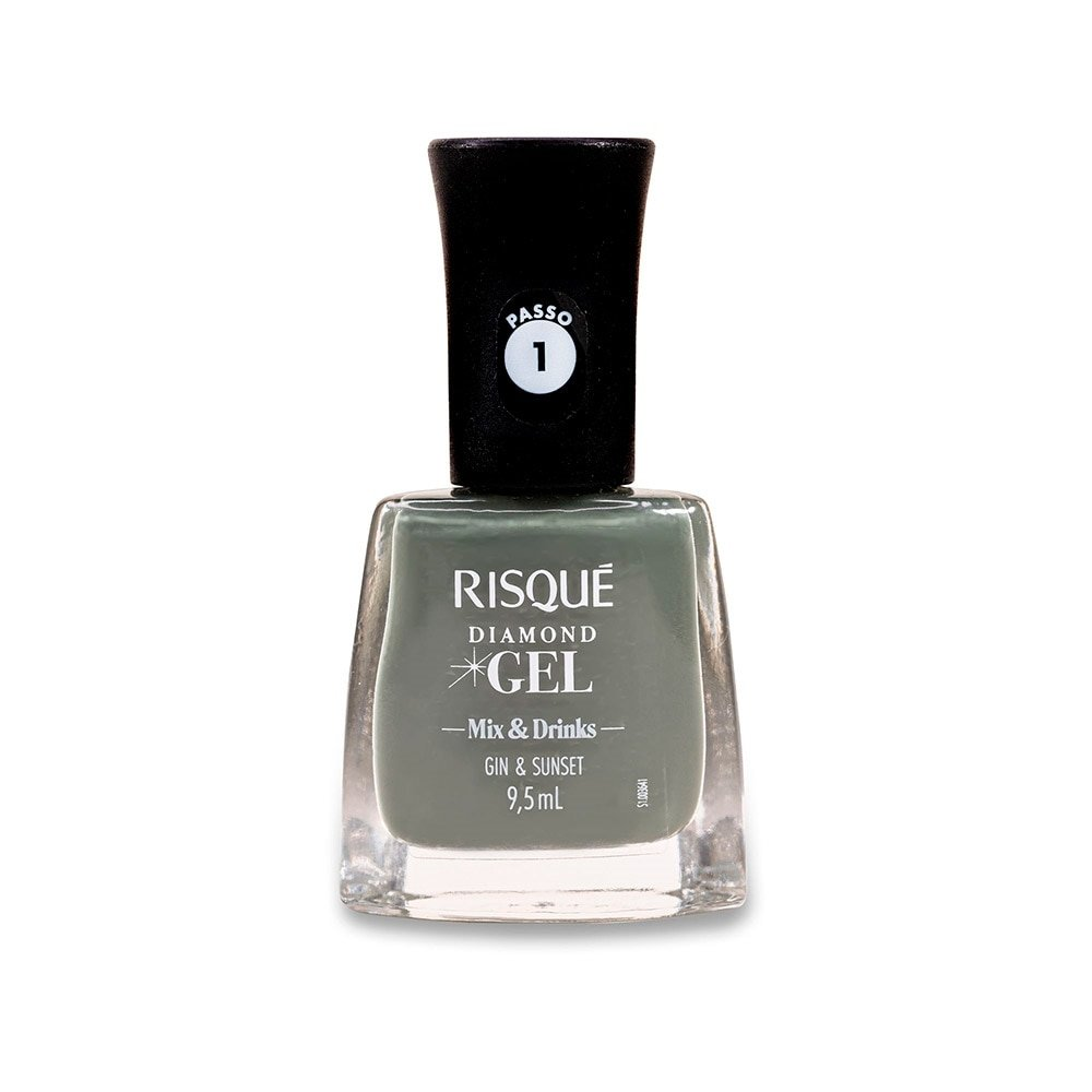 Esmalte Risqué Diamond Gel Mix & Drinks Gin & Sunset Avulso 9,5ml