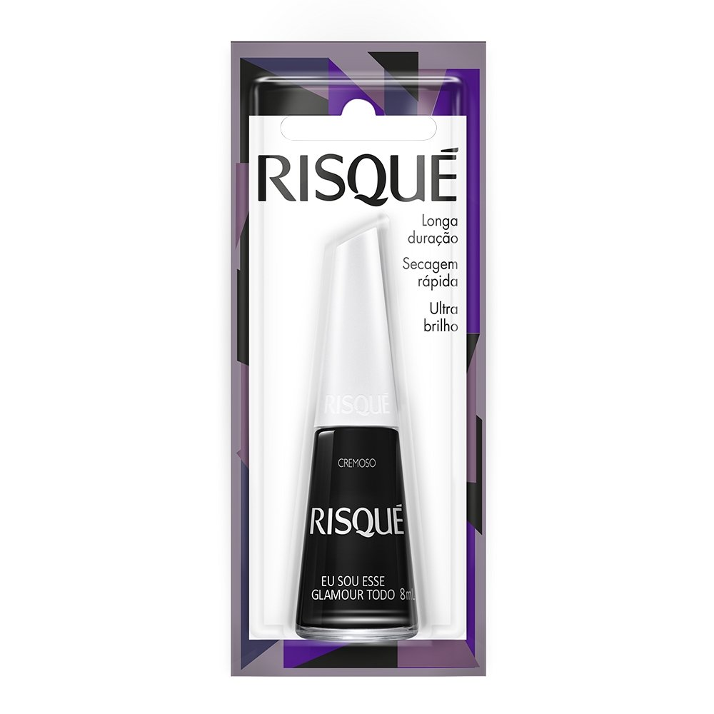 Esmalte Risqué Cremoso Eu Sou Esse Glamour Todo Blister Preto 8ml Esmalte Risqué Cremoso Eu Sou Esse Glamour Todo Blister Preto 8ml
